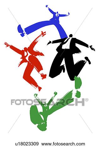 Four Jumping View Large Photo Image Stock Photo - Four Jumping. Fotosearch