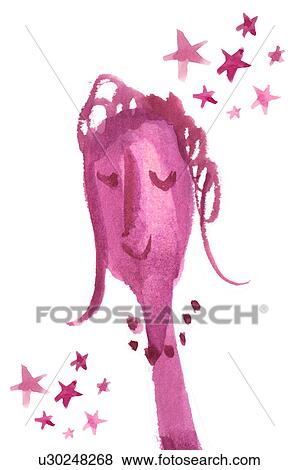 Girl and Stars View Large Photo Image Stock Photo - Girl and Stars. Fotosearch