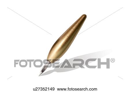 Golden Fountain Pen View Large Photo Image Stock Photo - Golden Fountain Pen. Fotosearch