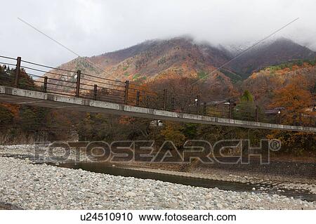 Hikers Crossing Footbridge View Large Photo Image Stock Image - Hikers Crossing Footbridge. Fotosearch