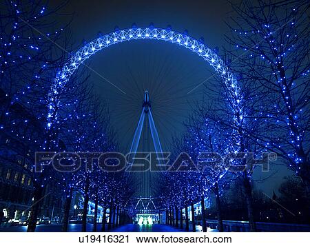 Illuminated London Eye View Large Photo Image Stock Image - Illuminated London Eye. Fotosearch