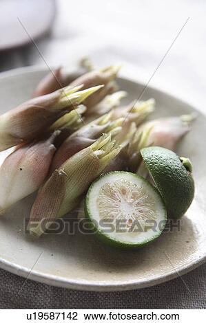 Japanese Ginger and Kabosu on Plate View Large Photo Image Stock Image - Japanese Ginger and Kabosu on Plate. Fotosearch
