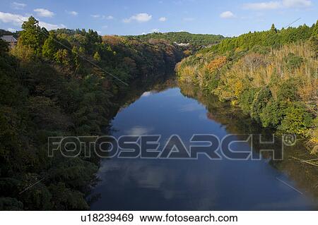Kameyama Lake in Autumn View Large Photo Image Stock Photo - Kameyama Lake in Autumn. Fotosearch
