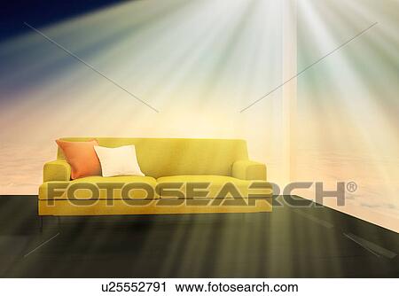 Living room with sunlight, digital composite View Large Photo Image Stock Image - Living room with sunlight, digital composite. Fotosearch