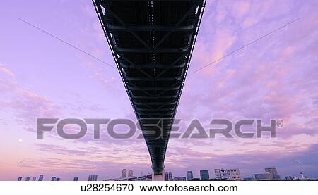 Stock Image - Low Angle View of Rainbow Bridge. Fotosearch