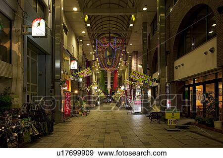 Stock Photo - Motomachi Gallery Shopping Arcade. Fotosearch