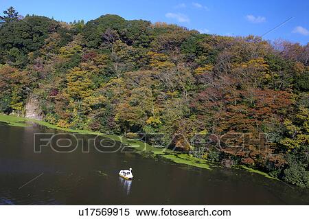 Motorboat at Kameyama Lake View Large Photo Image Stock Photography - Motorboat at Kameyama Lake. Fotosearch