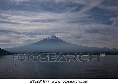 Stock Photo - Mount Fuji and Lake Kawaguchiko. Fotosearch