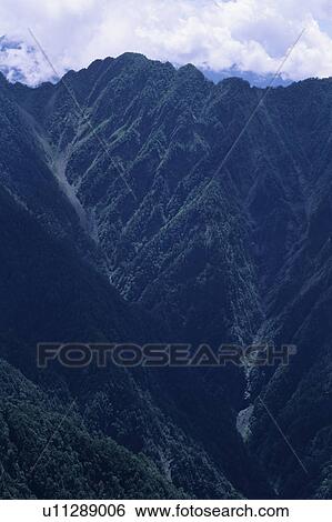 Stock Photograph - Mountain Range and Valley. Fotosearch