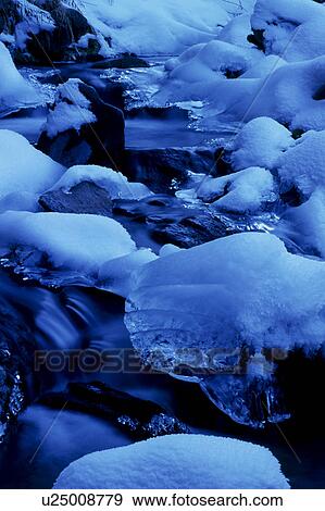Mountain stream in winter View Large Photo Image Stock Photo - Mountain stream in winter. Fotosearch