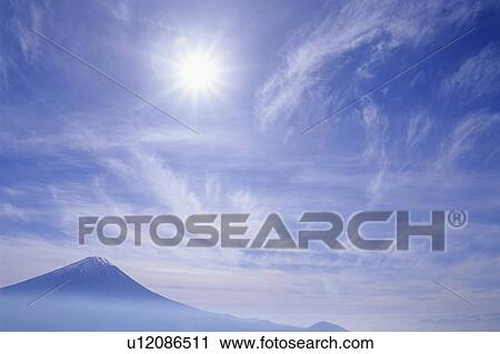 Stock Image - Mt. Fuji, Yamanashi Prefecture, Honshu, Japan. Fotosearch