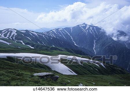 Stock Photograph - Mt. Iide, Fukushima Prefecture, Honshu, Japan. Fotosearch
