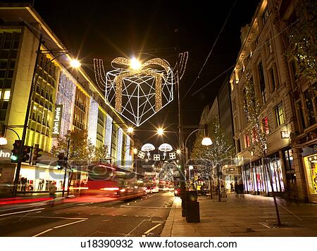 Stock Image - Oxford Circus at Christmas. Fotosearch