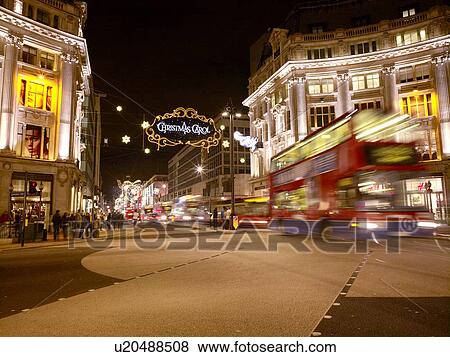 Oxford Circus at Christmas View Large Photo Image Stock Photo - Oxford Circus at Christmas. Fotosearch