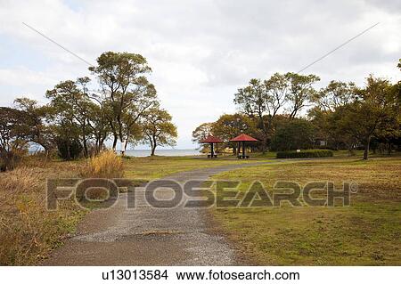 Park Beside Lake Biwa View Large Photo Image Picture - Park Beside Lake Biwa. Fotosearch