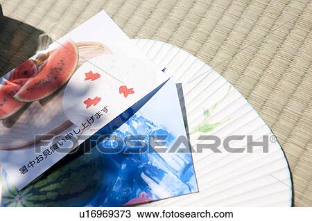 Postcards and fan View Large Photo Image Stock Image - Postcards and fan. Fotosearch