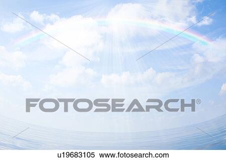 Stock Photography - Rainbow over sea. Fotosearch