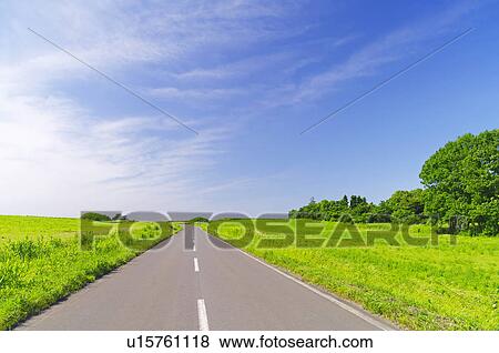 Road Through Countryside View Large Photo Image Stock Photo - Road Through Countryside. Fotosearch