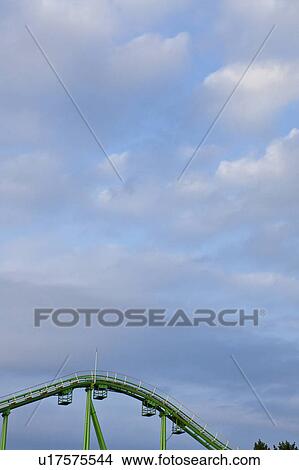 Rollercoaster and Sky View Large Photo Image Picture - Rollercoaster and Sky. Fotosearch