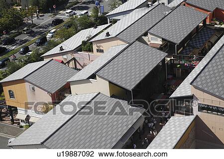 Stock Image - Rooftops, Kobe City, Hyogo Prefecture, Honshu, Japan. Fotosearch