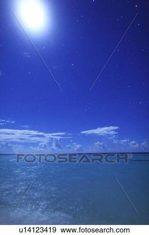 Stock Photo - Seascape at Night. Fotosearch