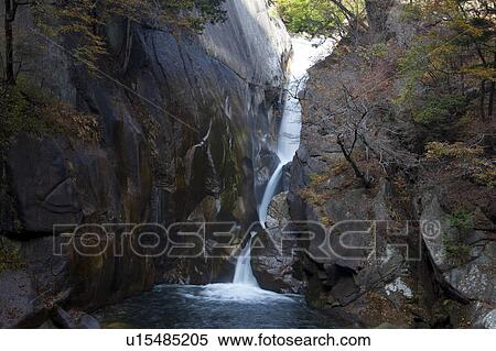 Stock Photography - Sengataki Falls of Shosenkyo. Fotosearch
