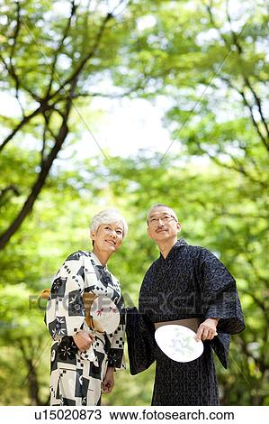 Senior couple wearing Yukata View Large Photo Image Stock Image - Senior couple wearing Yukata . Fotosearch