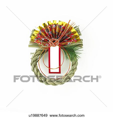 Shimenawa decoration for Japanese New Year View Large Photo Image Stock Photo - Shimenawa decoration for Japanese New Year. Fotosearch