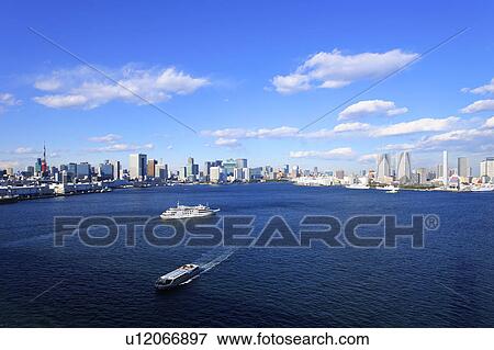 Stock Photo - Ships Near Tokyo. Fotosearch