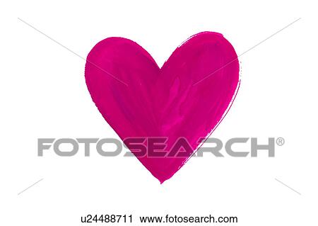 Stock Image - Single Love Heart. Fotosearch