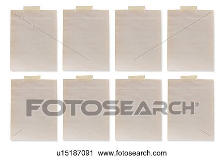 Stock Image - Six Pieces of Paper. Fotosearch