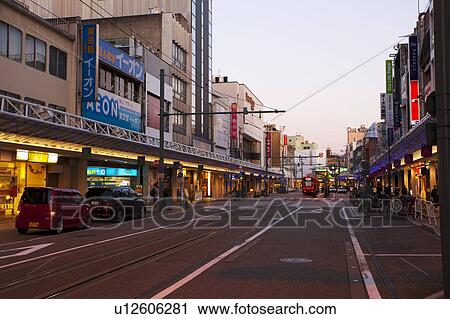 Stock Image - Street in Fukui. Fotosearch