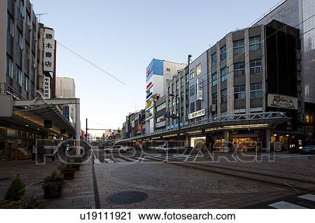 Stock Image - Street in Fukui. Fotosearch