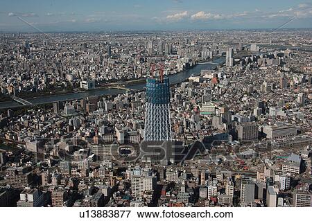 Tokyo sky tree tower under construction, Arakawa ward, Tokyo Prefecture, Honshu, Japan View Large Photo Image Stock Photo - Tokyo sky tree tower under construction, Arakawa ward, Tokyo Prefecture, Honshu, Japan. Fotosearch
