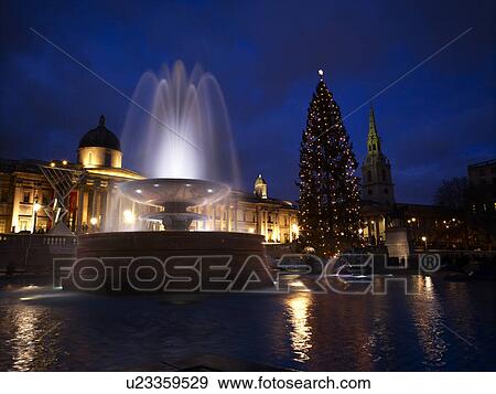 Trafalgar Square at Christmas View Large Photo Image Stock Photo - Trafalgar Square at Christmas. Fotosearch