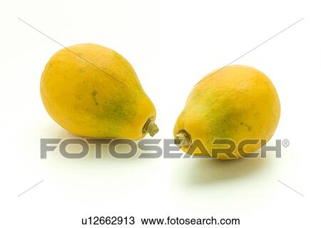 Stock Image - Two papayas. Fotosearch