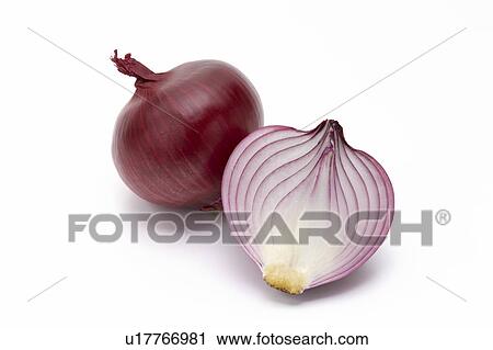 Stock Image - Two red onions. Fotosearch