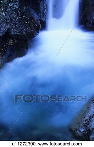 Stock Image - Waterfall, close-up, Shizuoka Prefecture, Honshu, Japan. Fotosearch