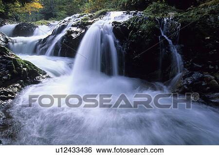 Stock Photograph - Waterfall, Gunma Prefecture, Honshu, Japan. Fotosearch