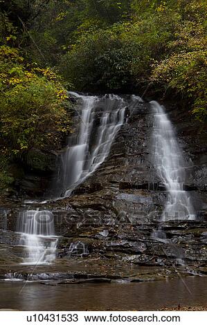 Waterfall in Autumn View Large Photo Image Stock Image - Waterfall in Autumn. Fotosearch