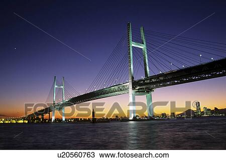 Yokohama Bay Bridge View Large Photo Image Stock Image - Yokohama Bay Bridge. Fotosearch