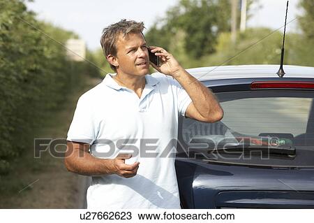 Driver Broken Down On Country Road View Large Photo Image Stock Image - Driver Broken Down On Country Road. Fotosearch