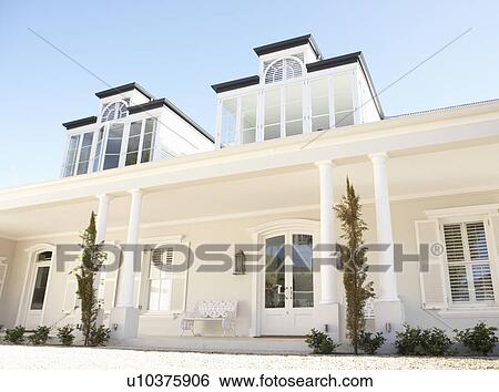 Exterior Of Beautiful Dream Home View Large Photo Image Stock Photograph - Exterior Of Beautiful Dream Home. Fotosearch