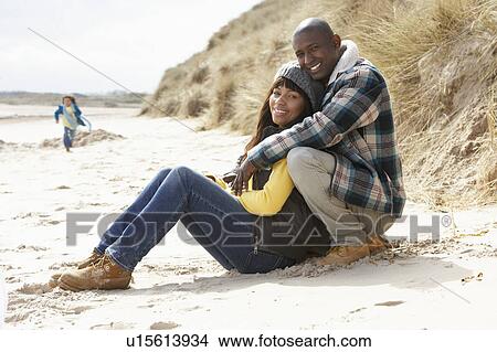 Family Having Fun On Winter Beach View Large Photo Image Picture - Family Having Fun On Winter Beach. Fotosearch