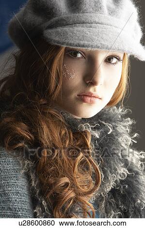Fashionable Teenage Girl Wearing Cap And Knitwear In Studio View Large Photo Image Stock Image - Fashionable Teenage Girl Wearing Cap And Knitwear In Studio. Fotosearch