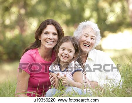 Grandmother With Daughter And Granddaughter In Park View Large Photo Image Stock Image - Grandmother With Daughter And Granddaughter In Park. Fotosearch