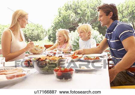 Parents, with children, enjoy a picnic View Large Photo Image Stock Photo - Parents, with children, enjoy a picnic. Fotosearch