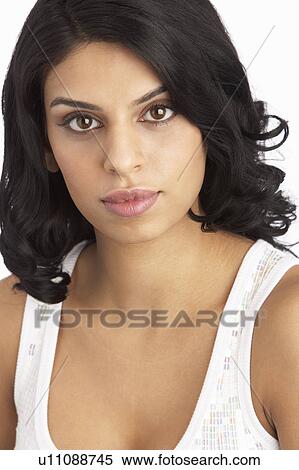 Portrait Of Attractive Young Woman In Studio View Large Photo Image Stock Photography - Portrait Of Attractive Young Woman In Studio. Fotosearch