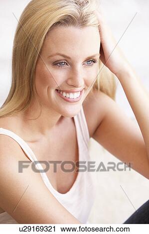 Portrait Of Attractive Young Woman View Large Photo Image Stock Image - Portrait Of Attractive Young Woman. Fotosearch
