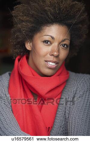 Portrait Of Beautiful Woman Wearing Scarf View Large Photo Image Stock Image - Portrait Of Beautiful Woman Wearing Scarf. Fotosearch